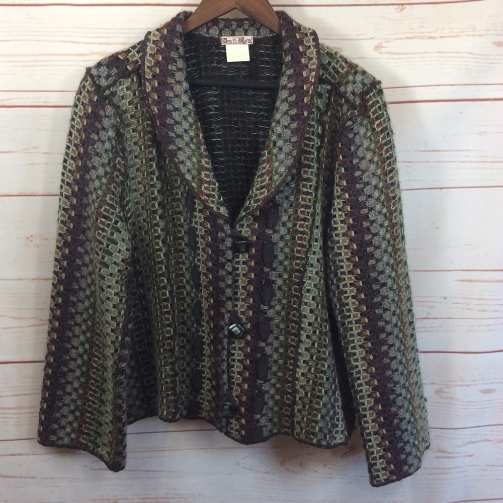 Neil & David. Cardigan Blazer. Multi toned.